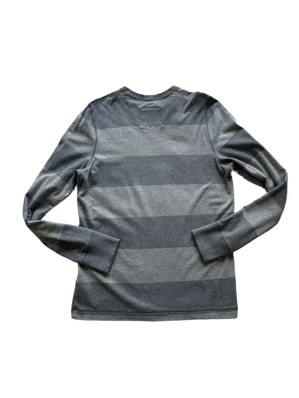 Abercrombie & Fitch Muscle Fit Striped Sweater Crewneck Men’s XL Gray A&F Logo